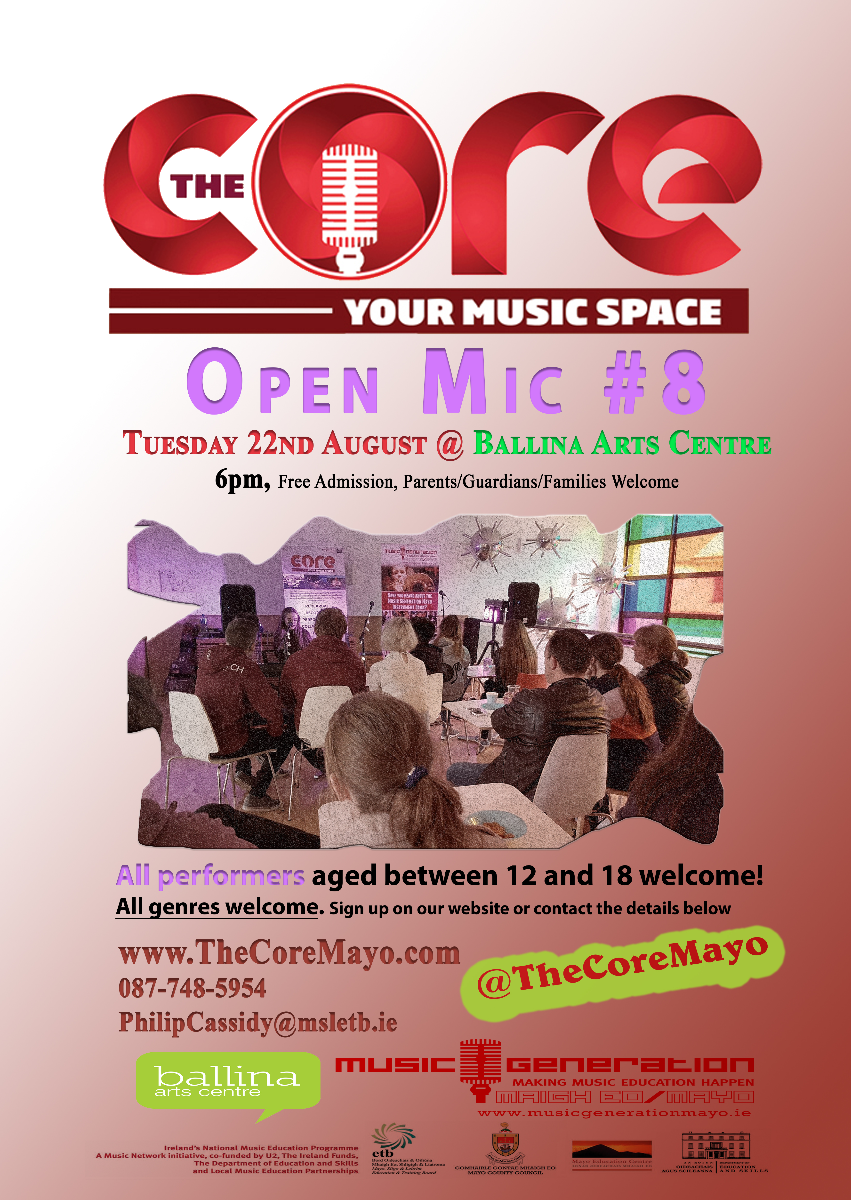 Core poster OPEN MIC NO.8